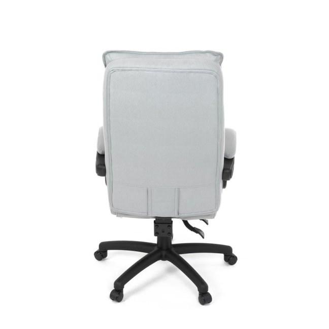 Kancelářské křeslo TITUS s podnožkou — látka, světle šedá