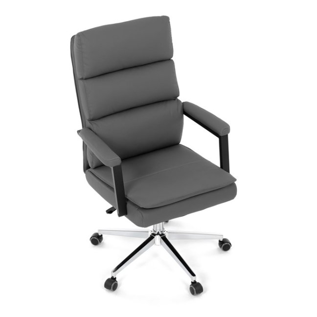 Kancelářské křeslo DARGO — ekokůže, tmavě šedá