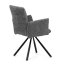 Jídelní otočné křeslo MANKA — kov, látka, více barev - Barevné varianty jídelního křesla MANKA: Šedá