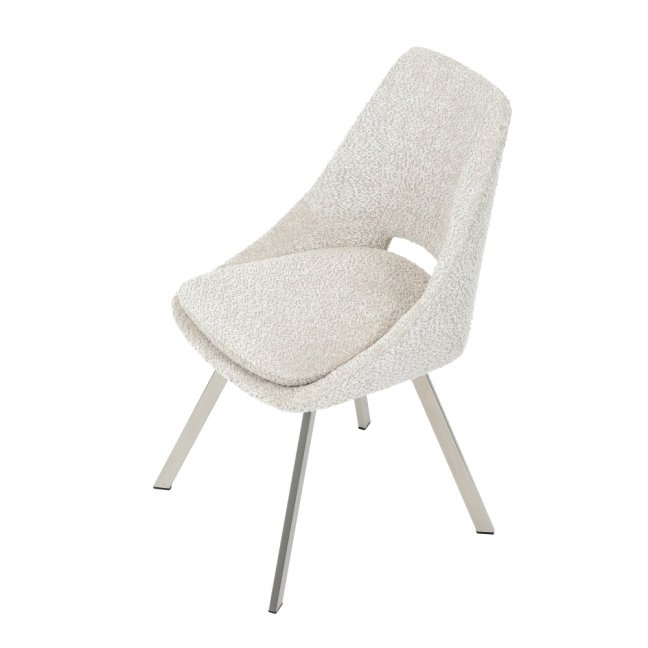 Jídelní židle TALISE — kov, látka, stříbrná / více barev