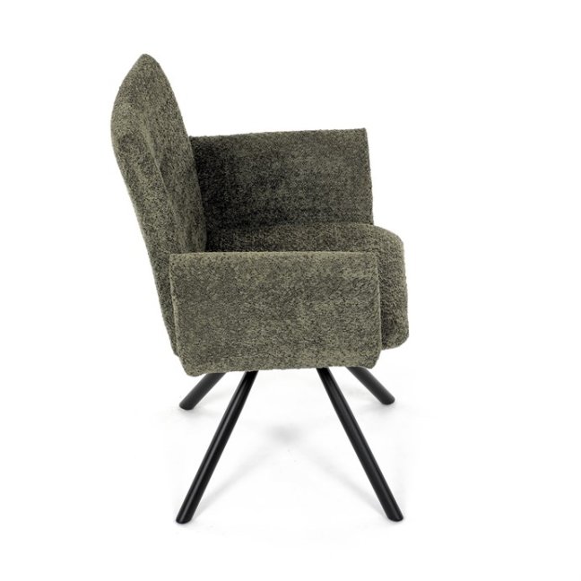 Jídelní otočné křeslo MANKA — kov, látka, více barev - Barevné varianty jídelního křesla MANKA: Šedá