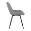 Jídelní židle NAGAO — kov, látka, černá / šedá