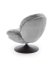 Otočné relaxační křeslo SHELL — kov, látka, šedá