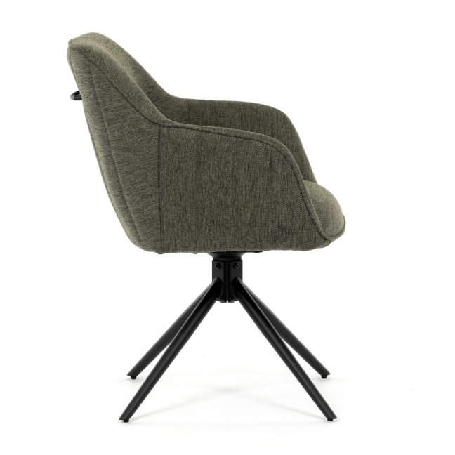 Jídelní otočná židle SCARA — kov, látka, více barev