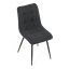 Jídelní židle DAEMON — kov, látka, černá / tmavě šedá