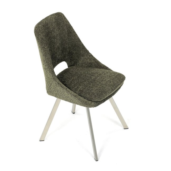 Jídelní židle TALISE — kov, látka, stříbrná / více barev