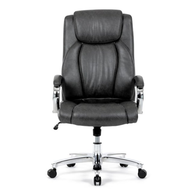 Kancelářské křeslo RYZAR — ekokůže, šedá