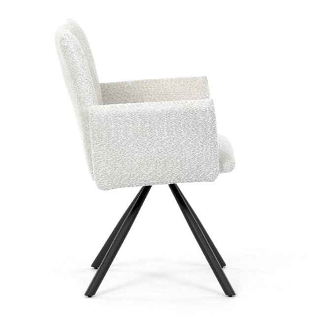 Jídelní otočné křeslo MANKA — kov, látka, více barev - Barevné varianty jídelního křesla MANKA: Šedá