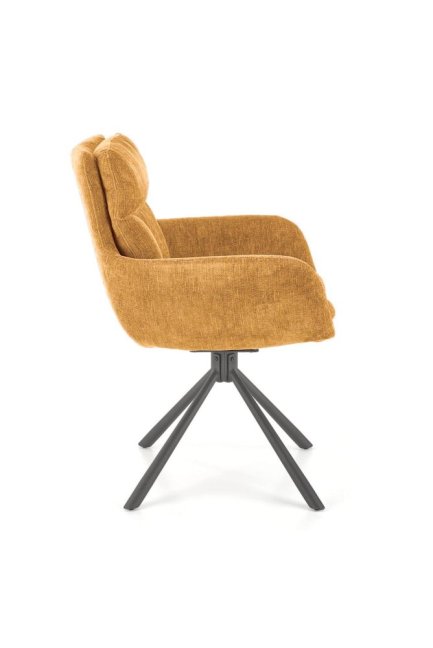 Jídelní otočné křeslo KORNY — kov, látka, více barev - Barevné varianty jídelní křesla KORNY: Olivová