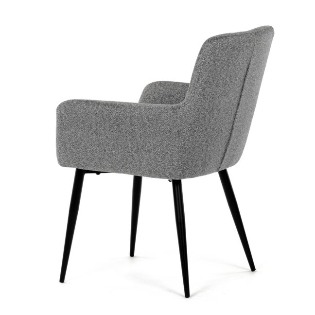 Jídelní křeslo LYON — kov, látka, více barev - Barevné varianty jídelního křesla LYON: Tmavě šedá