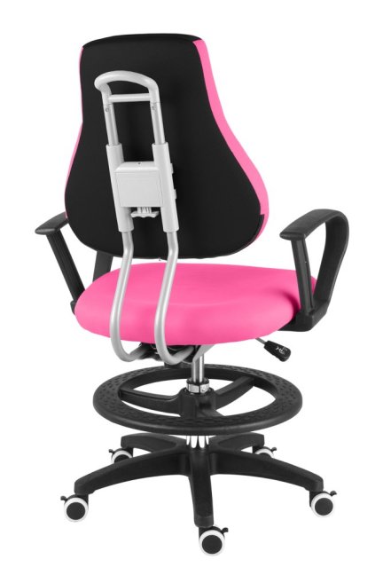 Dětská rostoucí židle Neoseat KINDER — látka, černá / růžová