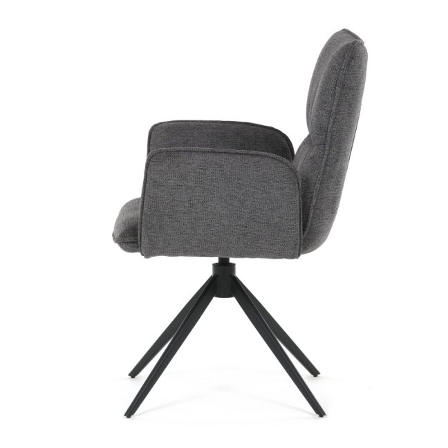 Jídelní otočné křeslo AMALI — kov, látka, více barev