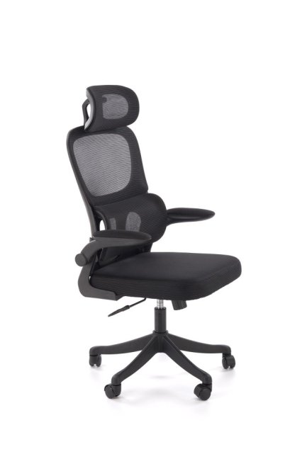 Kancelářská otočná židle SOREN — síť / látka, černá