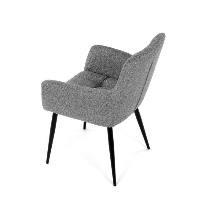 Jídelní křeslo LYON — kov, látka, více barev - Barevné varianty jídelního křesla LYON: Tmavě šedá