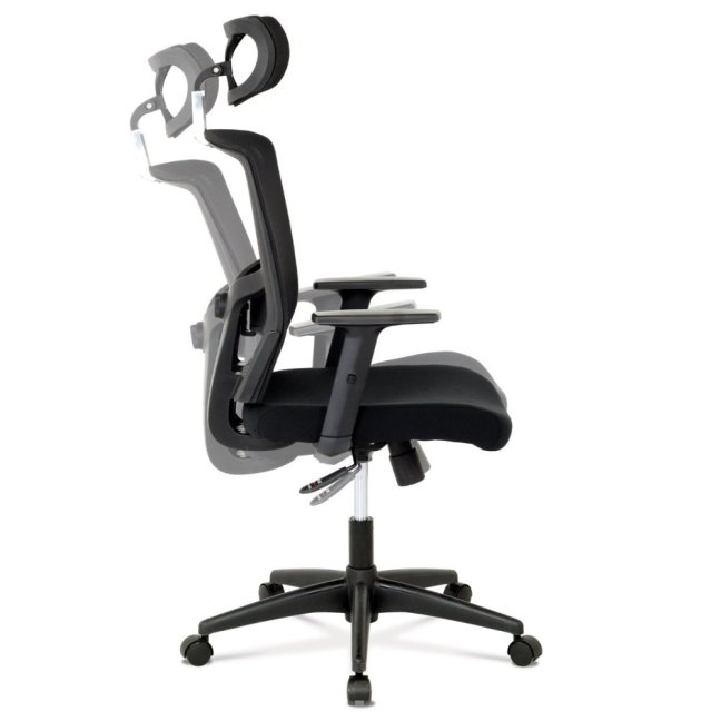 Kancelářská otočná židle MARGE — síť / látka, černá