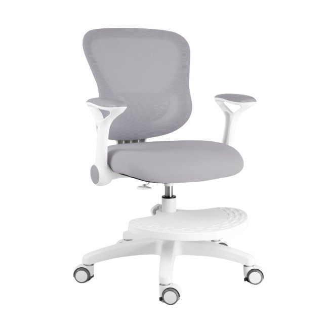 Dětská rostoucí židle Neoseat JUNI 007 — látka, pratelný potah, šedá (rozbaleno)