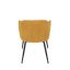 Jídelní křeslo JACOB — kov, látka, žlutá