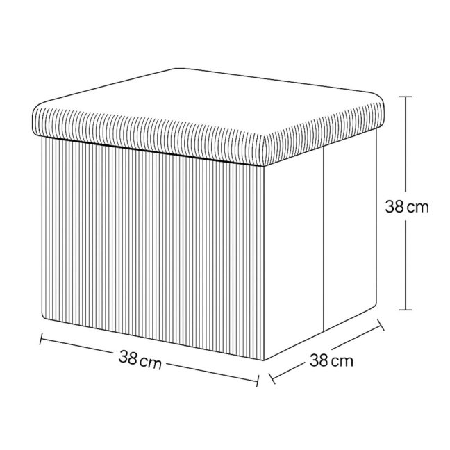 Taburet ADONIS s úložným prostorem — manšestr, více barev