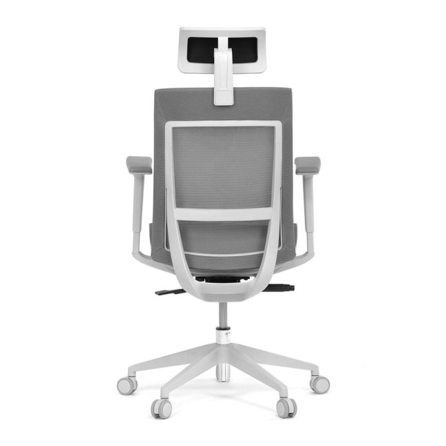 Kancelářská ergonomická židle SIVAL — síť, šedá