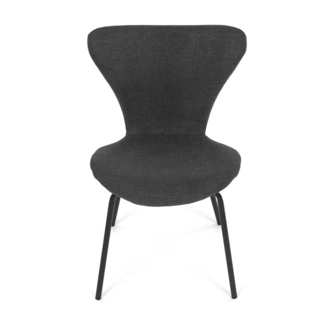 Jídelní židle JULES — kov, látka, více barev - Barevné varianty jídelní židle JULES: Světle šedá