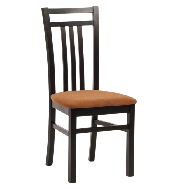 Jídelní čalouněná židle LOTY — masiv, látka, více barev - Moření jídelní židle: Třešeň, Barva čalounění látkou VELVET: Velvet terracotta 44