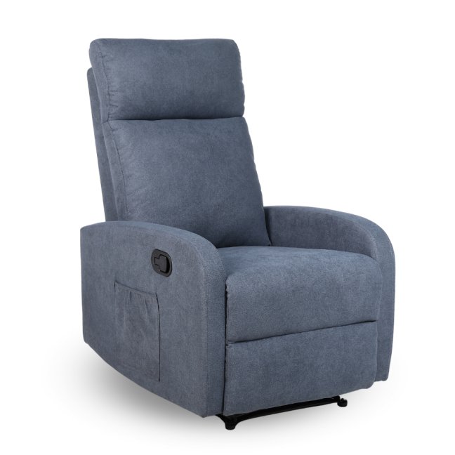 Relaxační polohovací TV křeslo FIORE — látka, šedá, nosnost 130 kg
