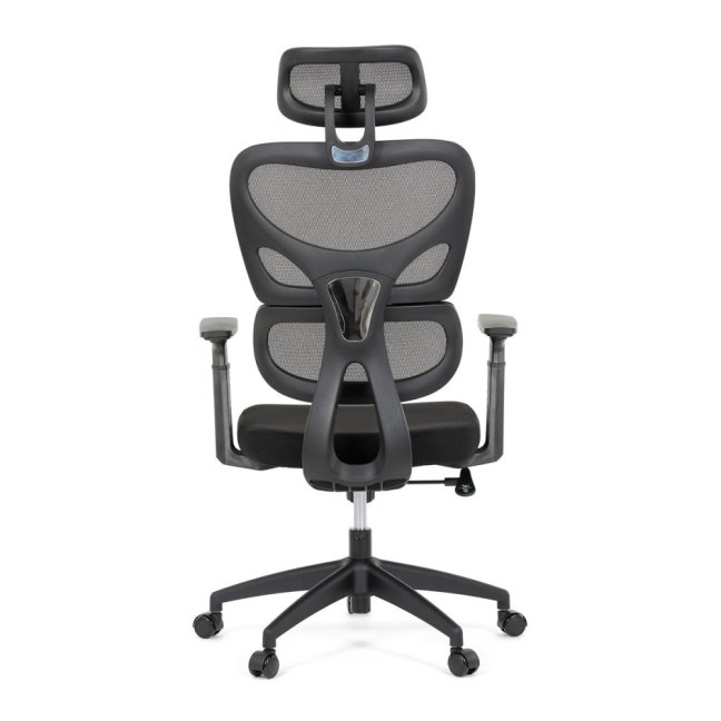 Kancelářská ergonomická židle GRANT — síť, látka, černá
