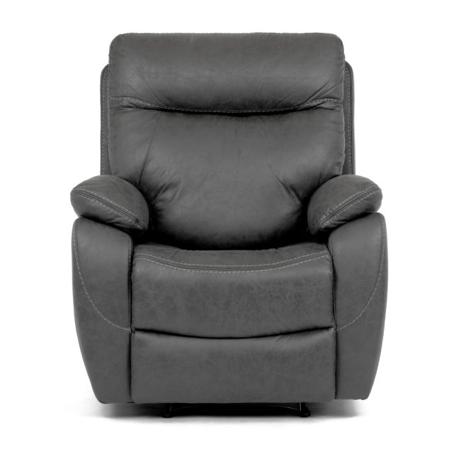 Relaxační křeslo BENNY s elektrickým polohováním — látka, šedá