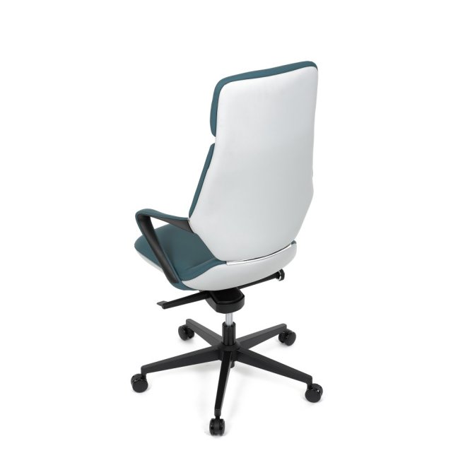 Kancelářské křeslo ZOTTO — ekokůže, tyrkysová