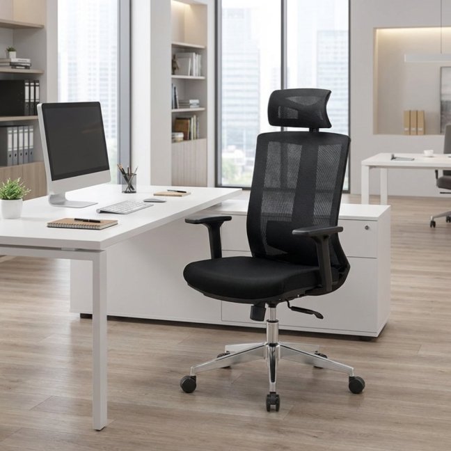Kancelářská ergonomická židle Neoseat SABRINA — černá, nosnost 150 kg