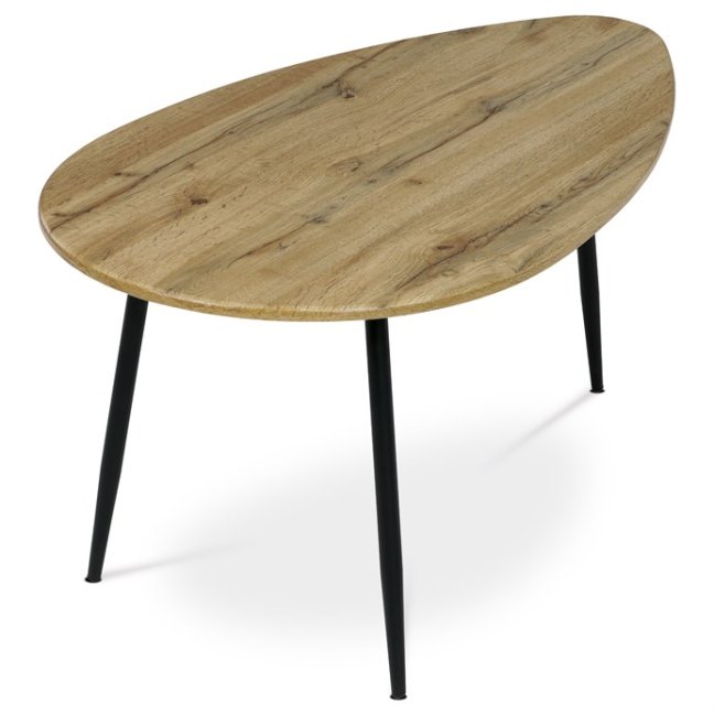 Konferenční stůl MONET II — kov, MDF, černá / divoký dub