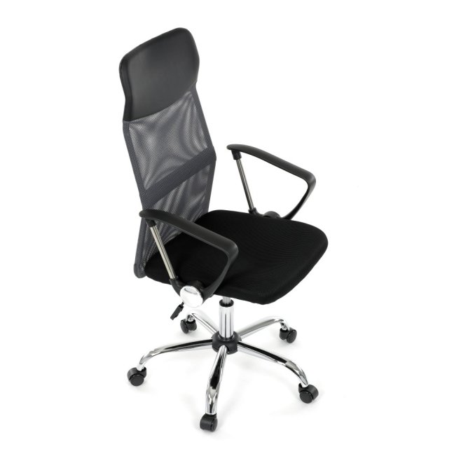 Kancelářská otočná židle MALFE — látka, šedá