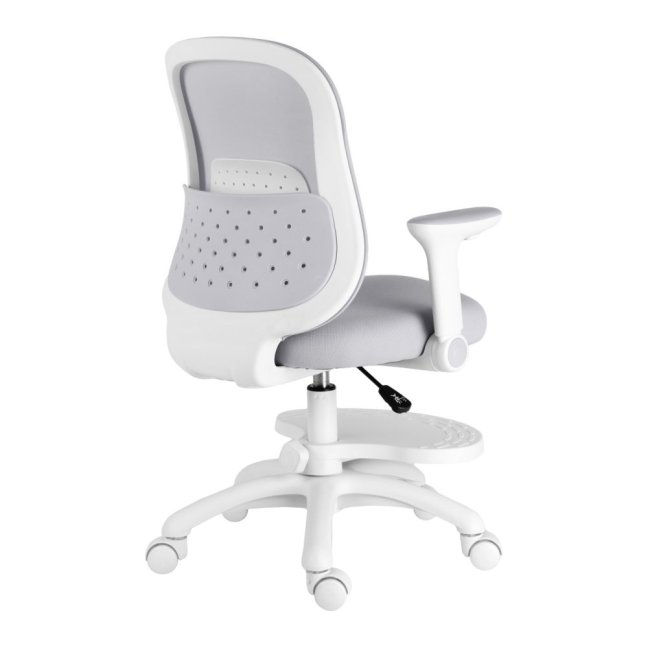 Dětská otočná židle Neoseat JUNI s podnoží — látka, šedá