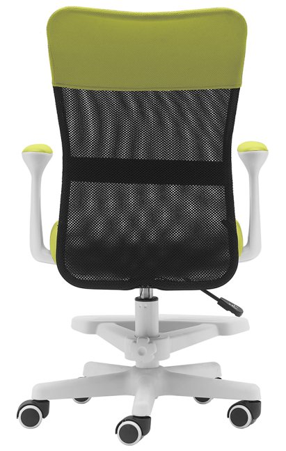 Dětská židle Neoseat MONKEY WHITE s podnoží — látka, bílá / zelená
