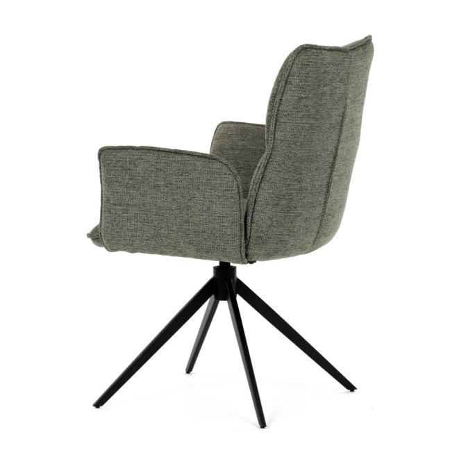 Jídelní otočné křeslo AMALI — kov, látka, více barev