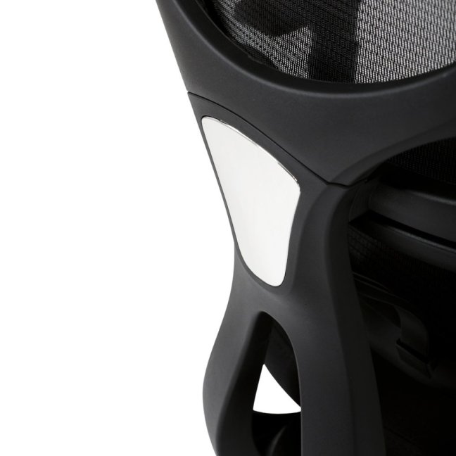 Kancelářská ergonomická židle GRANT — síť, látka, černá