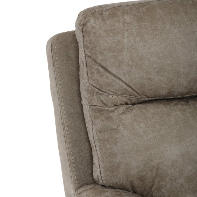 Relaxační křeslo BENNY s elektrickým polohováním — látka, béžová