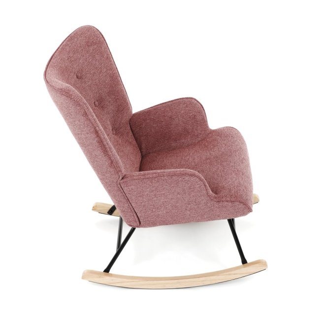 Houpací křeslo FABIAN — látka, růžová