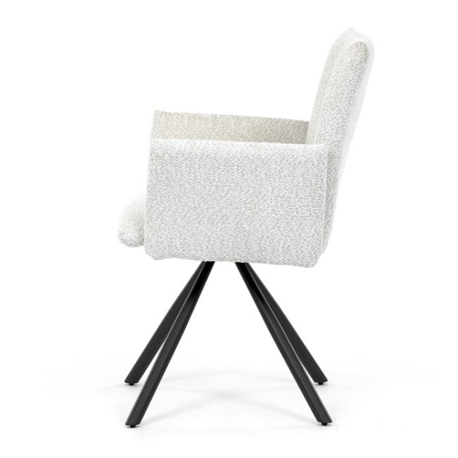 Jídelní otočné křeslo MANKA — kov, látka, více barev - Barevné varianty jídelního křesla MANKA: Šedá