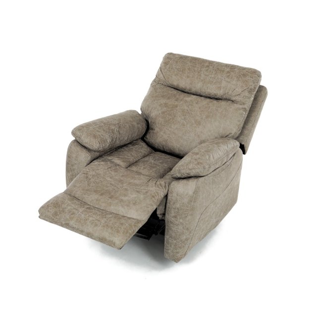 Relaxační křeslo BENNY s elektrickým polohováním — látka, béžová