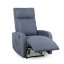 Relaxační polohovací TV křeslo FIORE — látka, šedá, nosnost 130 kg