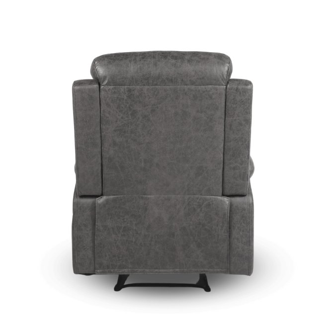 Relaxační polohovací TV křeslo HAVEN — látka, šedá, nosnost 130 kg