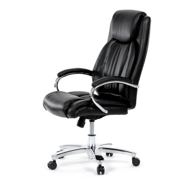 Kancelářské křeslo RYZAR — ekokůže, černá