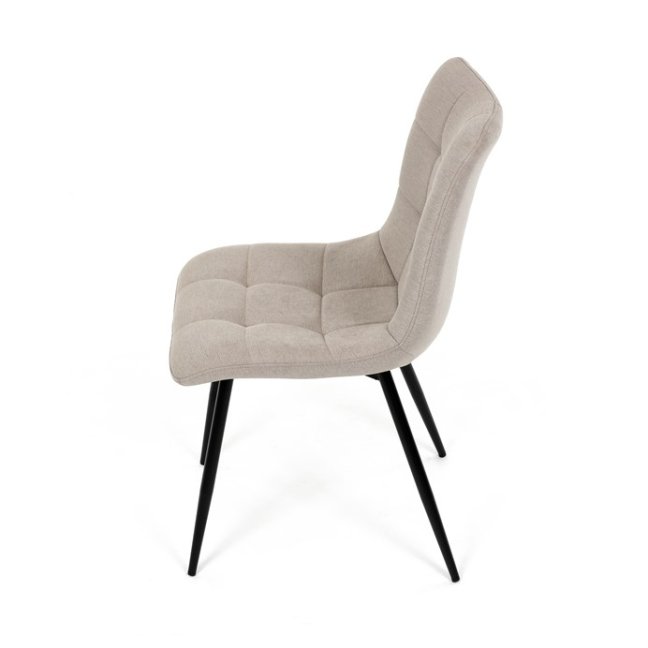 Jídelní židle DAEMON — kov, látka, černá / cappuccino