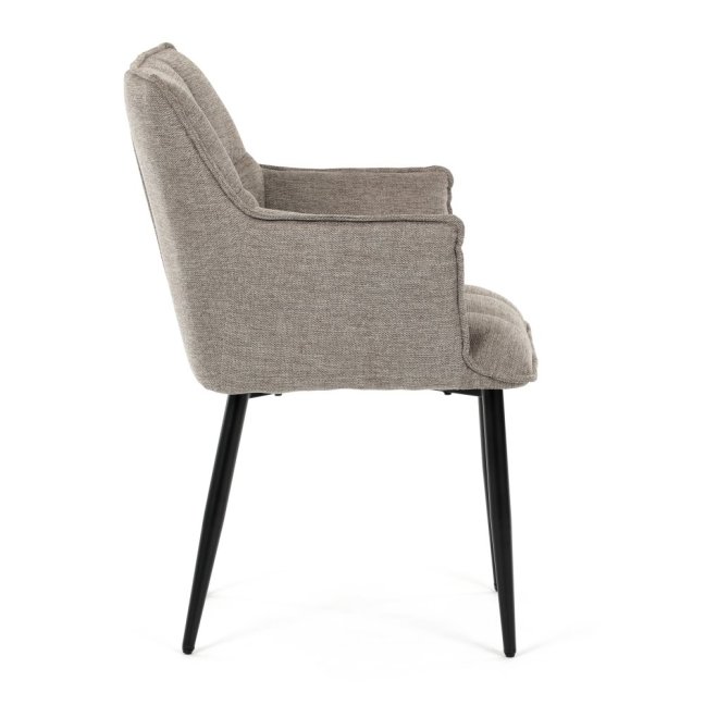 Jídelní křeslo KONIG — látka, béžová