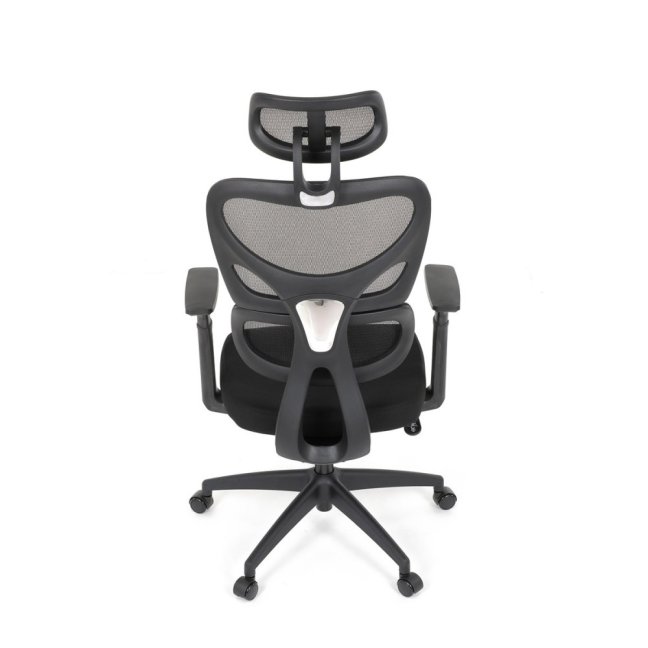 Kancelářská ergonomická židle GRANT — síť, látka, černá