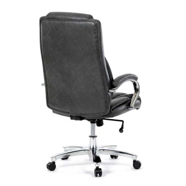 Kancelářské křeslo RYZAR — ekokůže, šedá