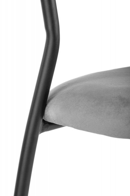 Jídelní křeslo ARABES — kov, samet, šedá