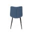 Jídelní židle DAEMON — kov, látka, černá / modrá