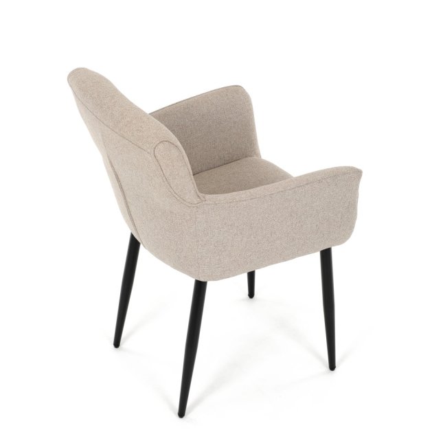 Jídelní křeslo JIMBO — kov, látka, béžová